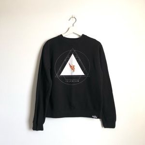 ILLENIUM Phoenix Electric Family EDM Black Crewneck Sweatshirt Size Small